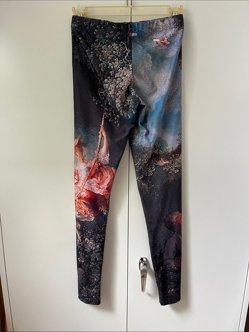 Fragonard’s The Swing painting stretchy leggings